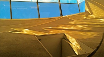 Light streams in through the skylight at zero carbon house, Birmingham